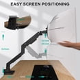 thumbnail image 4 of WALI Bras de Moniteur Ultra Grand pour Écrans Incurvés Robustes de 17 à 49 Pouces, Supporte jusqu'à 44 Lb, Ressort à Gaz Réglable pour Moniteur Simple des, 4 of 9