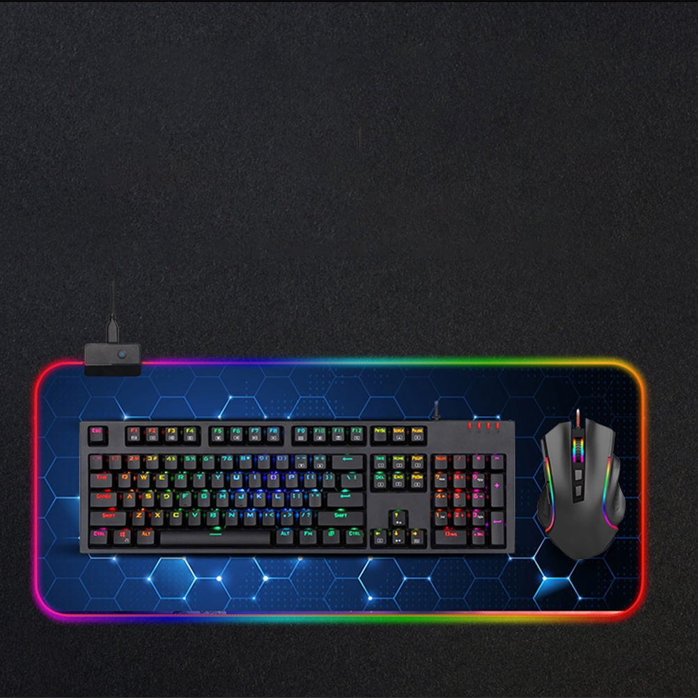 ULTNICE Gaming Mouse Pad RGB Lighting Honeycomb Pattern Luminous 1Set for Office Workers