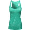 thumbnail image 1 of FashionOutfit Women's Basic Solid Burn Out Racerback Tank Tops, 1 of 3