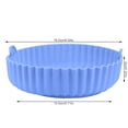 thumbnail image 3 of Toystoory Freidora de aire resistente al calor, olla de silicona con asa, revestimientos reutilizables, bandeja para microondas, verduras, pollo, cestas de Herramientas y accesorios para hornear Azul Toystoory HA059581-03, 3 of 6