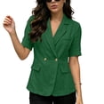 thumbnail image 5 of Hilenly Short Sleeve Blazers for Women Open Front Suit Jackets Lightweight Blazer for Work Casual, 5 of 8