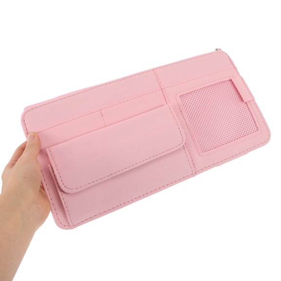 SOPOTUTU Compact Car Visor Organizer for Women, 1 Piece, 12.0 x 6.4 x 0.7 Inches, Travel Storage Accessory