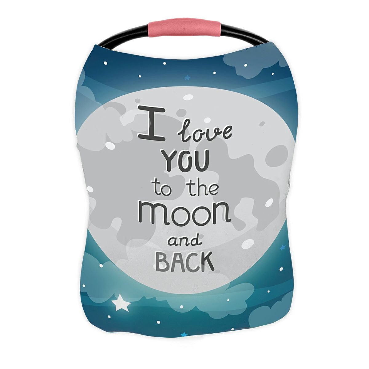 ABPHQTO Moon At Night I Love You To The Moon And Back Nursing Cover Baby Breastfeeding Infant Feeding Cover Baby Car Seat Cover Infant Stroller Cover Carseat Canopy Breathable