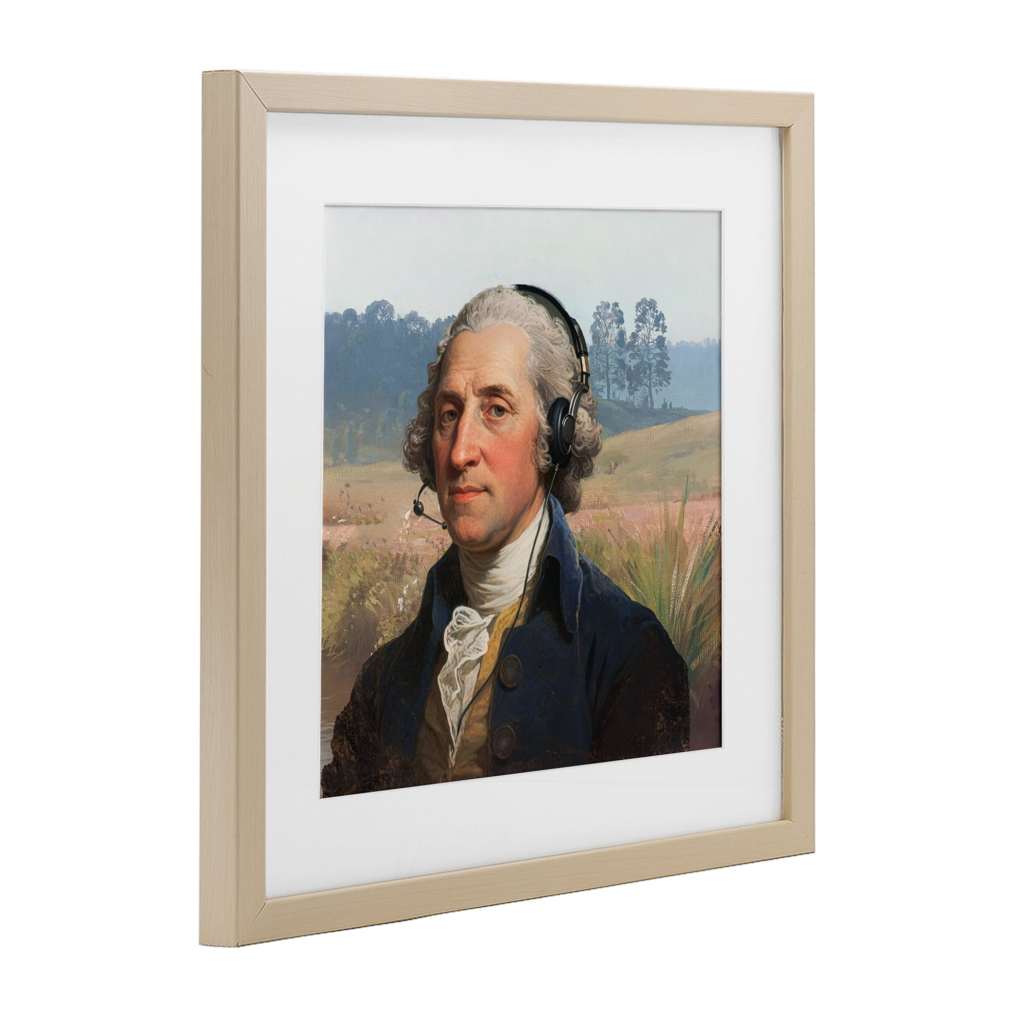 Stupell Industries Classical Gentleman with Headset Birch Framed Print Under Glass, design by CAD Designs