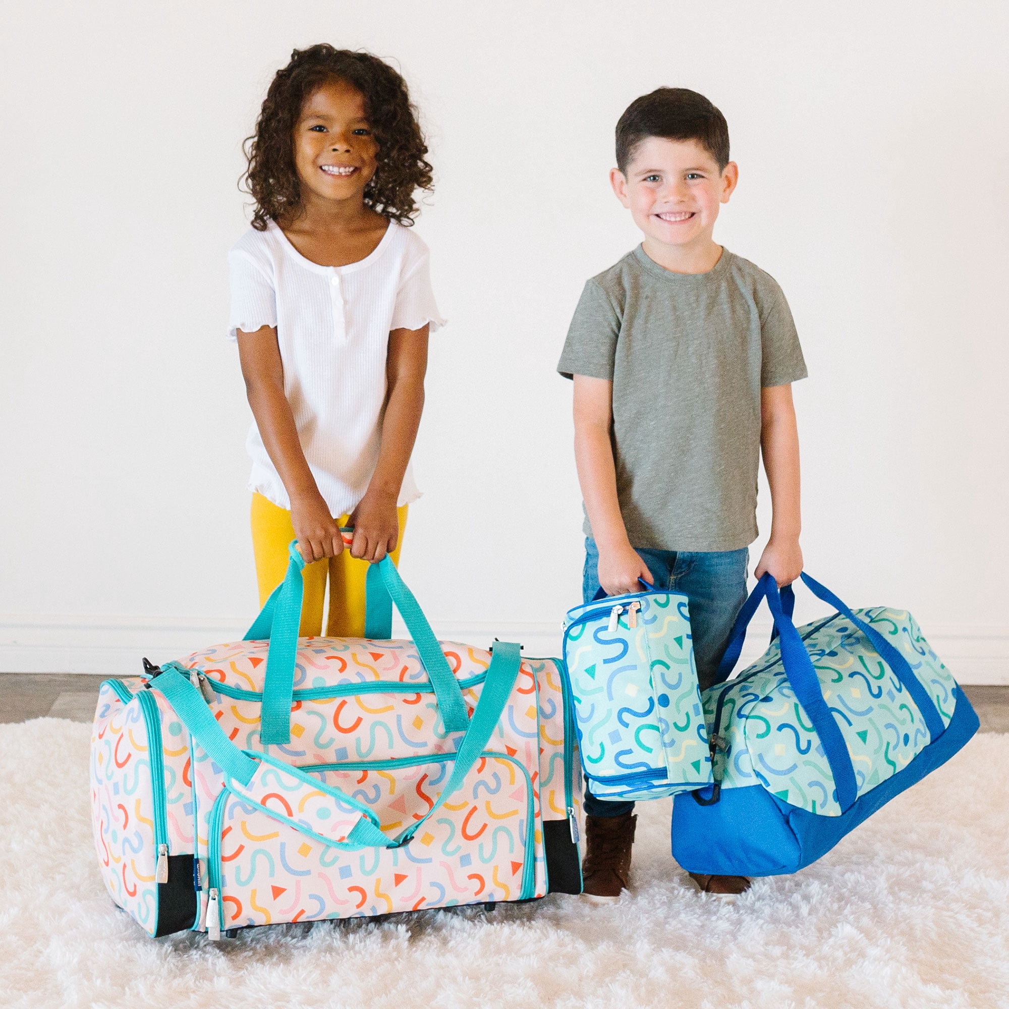 Wildkin Kids Travel Toiletry Bag (Confetti Blue)