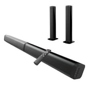 2 in 1 Separable Sound Bars for TV, Bluetooth 5.0 Surround Sound System for TV Wireless Connect, 37 Inch Soundbar for Home Theater, ARC/Optical/USB Cables & Remote TV Speakers, Wall Mountable