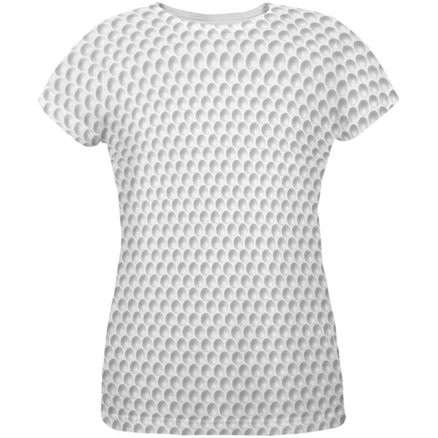 Costume de Balle de Golf Blanc Partout T-Shirt pour Femmes