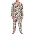 thumbnail image 3 of Balery America Landmarks1 Pijama para Hombre de Dos Piezas con Manga Larga, Conjunto de Dormir y Descanso Suave con Bolsillos-Large, 3 of 7