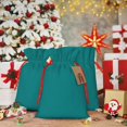 thumbnail image 5 of Fuzoiu Teal Print Christmas Gift Bag,Burlap Gift Bag with Drawstring Closure & Hang Tag,Perfect for Holidays, Birthdays, and Special Occasions-Small, 5 of 7