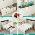 thumbnail image 4 of ANPOO Full Size Murphy Chest Bed with Drawer and Power Outlets, Farmhouse Wood Hidden Folding Bed Chest w/2 Storage Drawers, Multifunctional Storage Cabinet Bed for Bedroom,White, 4 of 10