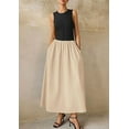 thumbnail image 5 of PRETTYGARDEN Women Maxi Dresses Summer Casual Sleeveless Patchwork Knit Tank Dress Flowy Beach Sundress Long Dress, 5 of 8