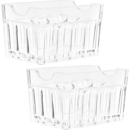 OFFIGAM 2-Pack Transparent Acrylic Sugar Packet Holder for Office and Home Use, Storage Organizer