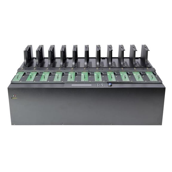 Systor  1 to 10 M.2 NVMe & Sata Duplicator & Sanitizer Up to 24GB & Min for PCIe M2 & 2.5 in. HDD & SSD Drives