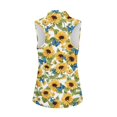 thumbnail image 2 of Whosucclay Butterfly and Sunflower Pattern Womens Sleeveless Golf Shirt for Ladies Half Zip Casual Breathable Sleeveless Golf Tennis Shirts XS - 2XL, 2 of 7