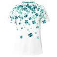 thumbnail image 4 of Puntoco Liquidación de blusas cortas para mujer, blusas con cuello redondo y manga corta con estampado para mujer, 4 of 5