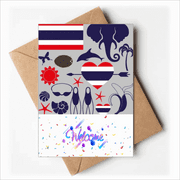 Kingdom of Thailand Traditional Welcome Back Greeting Cards Envelopes Blank