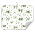 thumbnail image 5 of Ryvnso Green Bows Dish Drying Mat for Kitchen Countertop 16x18 Small Dish Pad Drainer Rack Dish Sink Mats, 5 of 7