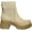 L-wheat Isu, variant on : Rita - Women's Platform Chelsea Booties with Elastic Chunky Block Heel and Lug Sole(Black PU, 10)