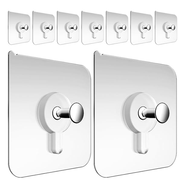 30 piezas para colgar cuadros fácilmente en la pared sin clavos con estos ganchos adhesivos resistentes y transparentes.