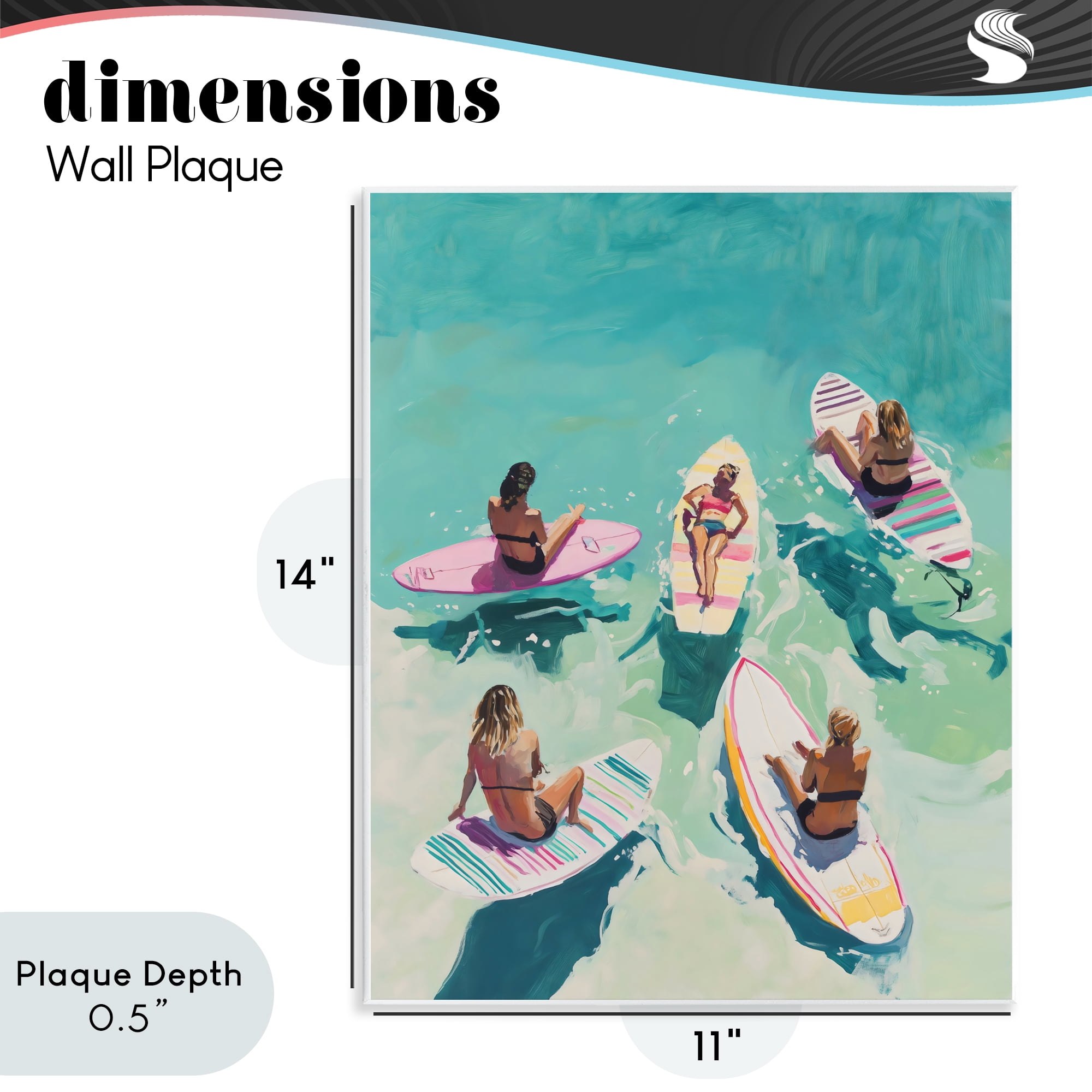 Stupell Industries Women Surfers at Turquoise Beach Wall Plaque Art, design by The Prints Vibe