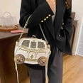 thumbnail image 4 of Baguery Women's Horse Carriage Shape Shoulder Bag - PU Leather Vintage Crossbody Purse, Novelty Luxury Chain Handbag Clutch​, 4 of 5