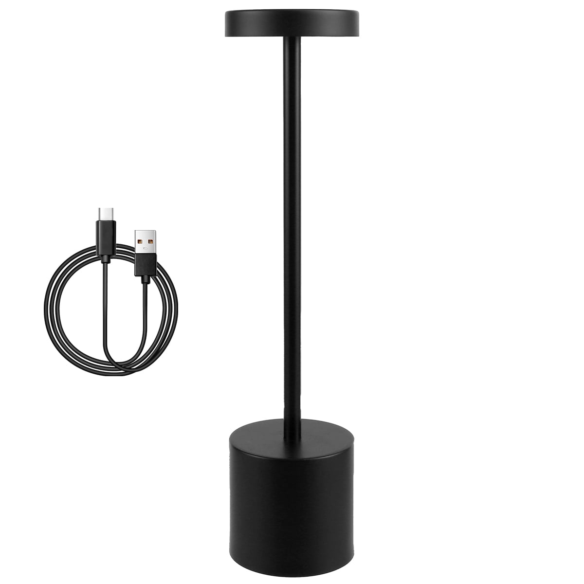 LED Cordless Table Lamps USB Rechargeable Battery Operated Night Light w/2 Level Dimmable