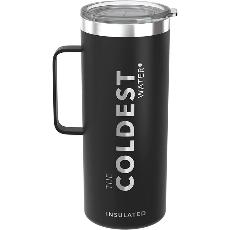 The Coldest Coffee Mug - Stainless Steel Super Insulated Travel Mug for Hot  & Cold Drinks, Best for Tea, Lattes, Cappuccino Coffee Cup( Stealth Black  10 Oz) 