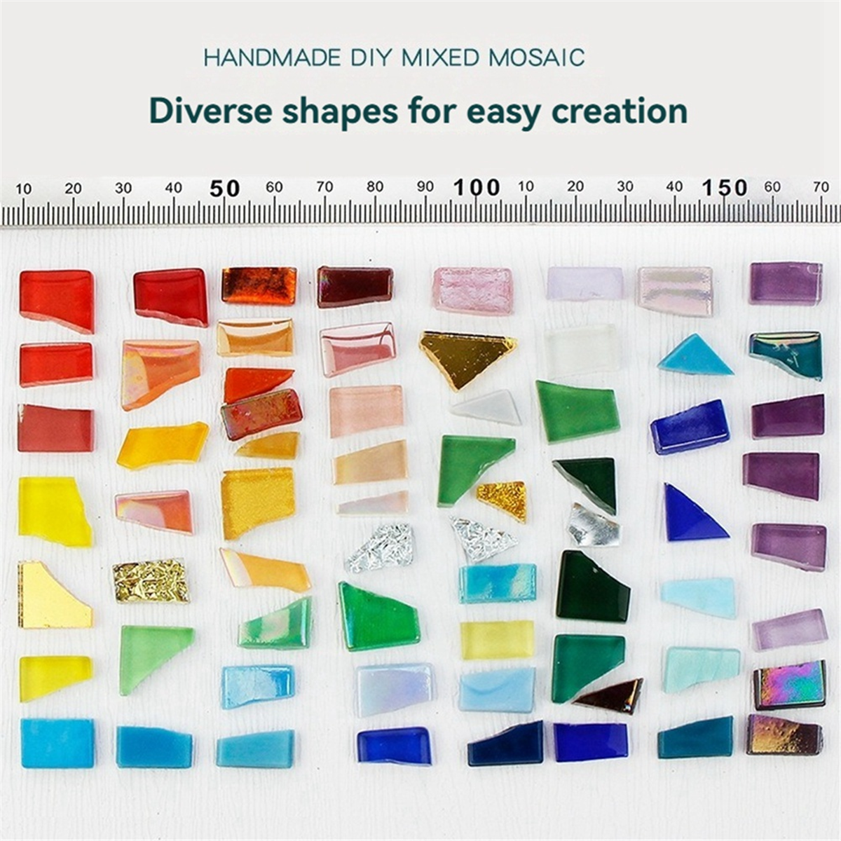 TOP! Triangular Mosaic Tiles, MulticolorDIYglass Making Sets,and are Very Suitable for Handicrafts and Home Decoration