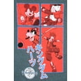 thumbnail image 2 of Disney Mens' Kingdom Hearts Characters In Action Grid Kanji T-Shirt, 2 of 4