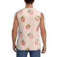 thumbnail image 4 of Kdxio Strawberries for Men's Muscle T-shirt,Sleeveless for Workout Running Athletic Gym Lounge Casual, 4 of 7