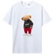 thumbnail image 1 of Camiseta de manga corta con estampado de oso y máscara deportiva de algodón para hombre camiseta informal de verano de media manga de gran tamaño camisetas divertidas para hombre, 1 of 8