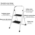 thumbnail image 2 of Folding 2 Step Stools for Adults, Portable Lightweight 2 Step Ladder with Anti-Slip Base and Wide Pedal, Portable Work Platform for Kitchen Office Travel, Max Load 150kg, 2 of 7