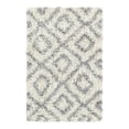 thumbnail image 3 of Unique Loom Trellis Shag Collection Area Rug - Ruth (2' x 3' Rectangle Ivory/Gray), 3 of 11