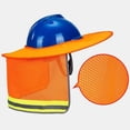 thumbnail image 2 of Baohd Hard Hat Sunshade Neck Shield Neck Sun Shade Protector Fluorescent Orange, 2 of 9