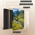 thumbnail image 4 of 12x8 Inches Framed Green Mountain Hill Environment Nature Wilderness Prints Modern Art Chic Landscape Wall Art Decor with Gold Frame for Kids Room,Crystal Porcelain Painting Wall Decor, 4 of 8