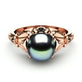 thumbnail image 2 of Black Pearl Petal Engagement Ring, 2 of 4