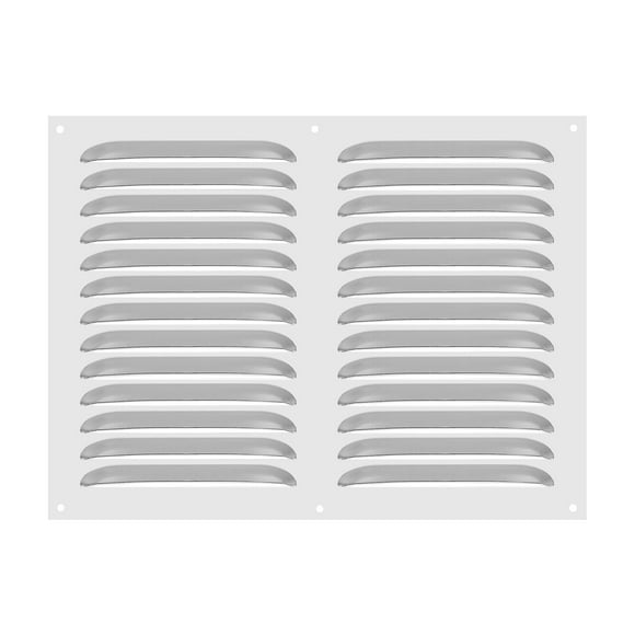 Cubierta de ventilación de acero inoxidable Uxcell de 16 x 12 pulgadas, rejilla de aire, parrilla con louver HVAC, tono plateado
