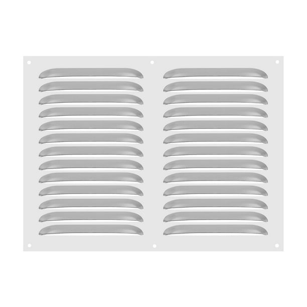 Cubierta de ventilación de acero inoxidable Uxcell de 16 x 12 pulgadas, rejilla de aire, parrilla con louver HVAC, tono plateado