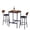 Brown, variant on Lecut Bar Table and Chairs Set for 2, 3 Pieces Bar Table Set, 2 PU Leather Bar Stools with Wood Bar Table, Counter Height Bar Table Set for Small Space