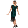 thumbnail image 5 of PrettyGuide Women's 1920s Dress Sequin Art Deco Flapper Dress with Sleeve, 5 of 7