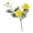 Yellow, variant on bestolf Artificial Marigold 3 Head UV Resistant Fake Silk Flower with Leaves Indoor Outdoor Garden Table Centerpiece Faux Bloom Decoration