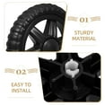 thumbnail image 4 of 2 ruedas de goma negras para carrito de compras, repuesto para carrito utilitario, ruedas de repuesto, accesorios para carrito rodante, ruedas de placa de alta resistencia, 4 of 5