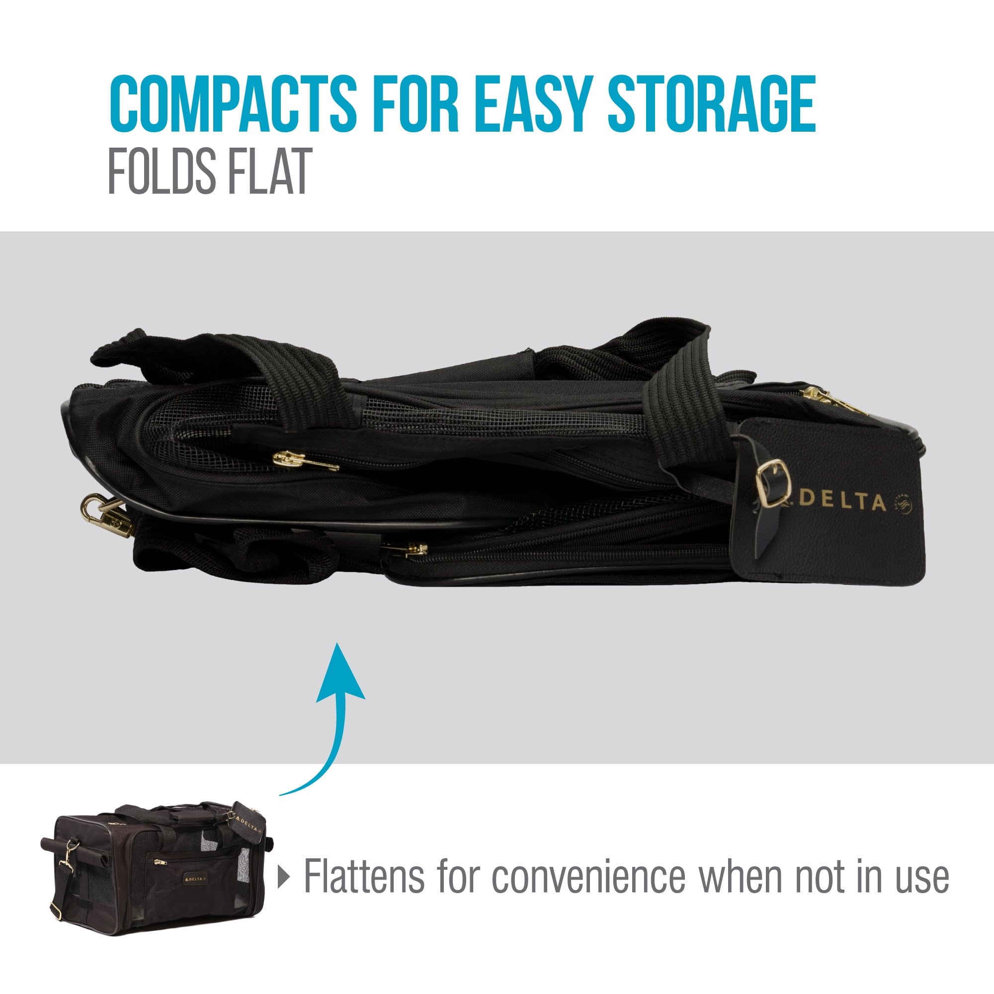 Sherpa Delta Air lines Pet Carrier Black, Medium, Airline Approved