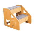 thumbnail image 4 of predolo Foldable Dog Stair Sturdy Pet Steps Ladder Anti-skid MDF for Small Dogs Ramp for 2 Tier, 4 of 8