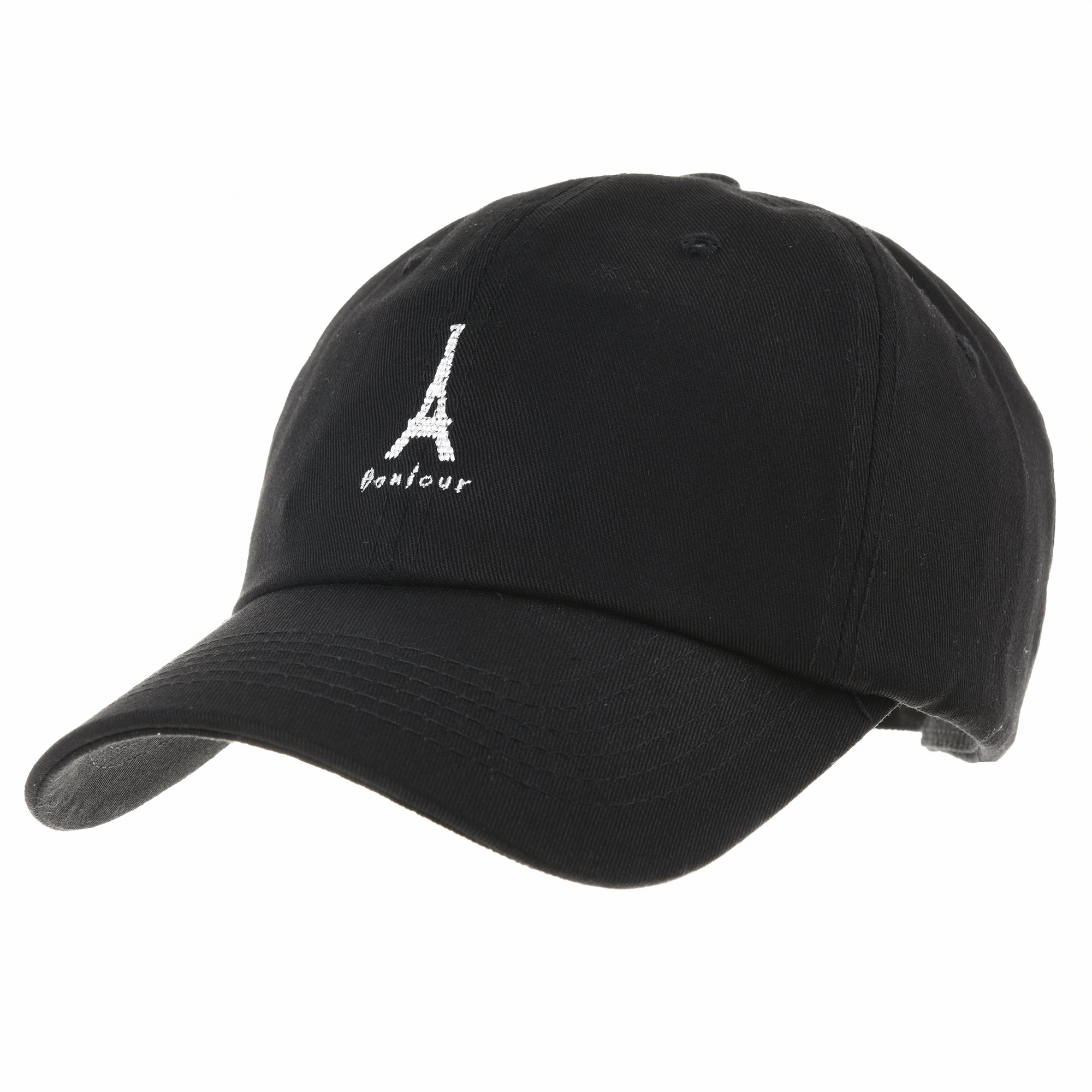 WITHMOONS Baseball Cap Eiffel Tower Bonjour Paris Embroidery 