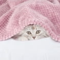 thumbnail image 3 of PiccoCasa Flannel Fleece Blanket for Sofa or Bed, Pink 30"x40", 3 of 7