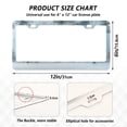 thumbnail image 2 of Aluminum License Plate Frame 2 Pack Car Exterior Accessory Car Tag Holder for Front Rear Plates Cars Decor Glass Christmas Ornaments, 2 of 7