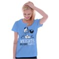 thumbnail image 4 of Hefty Smurf Weights Before Dates Gym Women's T Shirt Ladies Tee Brisco Brands S, 4 of 6
