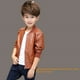 thumbnail image 5 of Chaqueta de cuero sintético para niños, chaqueta de cuero engrosada con forro polar para niños medianos y grandes, 5 of 5