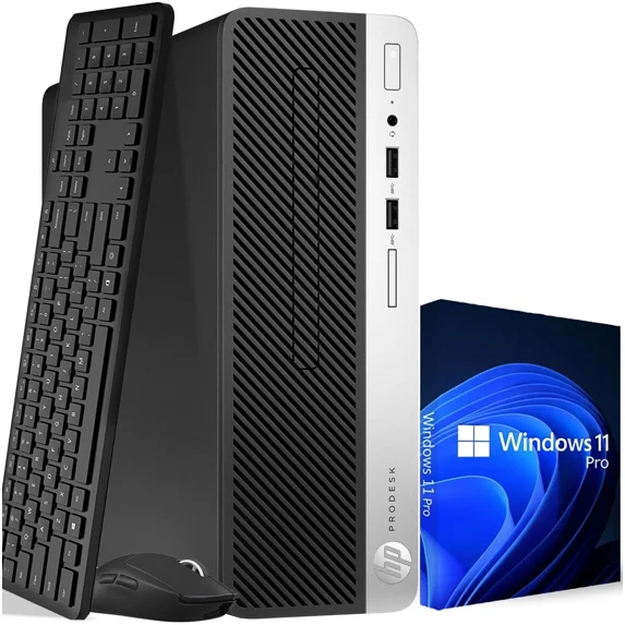 Restored HP 400 G5 SFF Desktop PC | i5-8th Gen Processor | Intel UHD Graphics 630 | 16GB DDR4 RAM | 256GB SSD | WIFI | Keyboard & Mouse | Windows 11 Pro Computers Desktop (Refurbished)